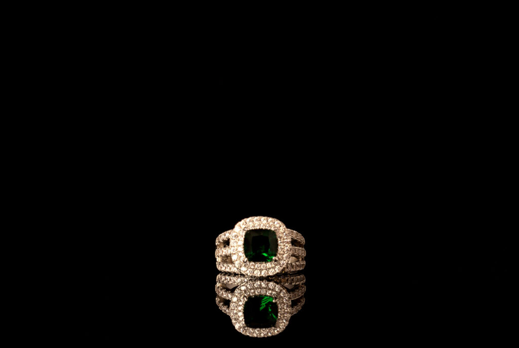 macro diamond ring finished